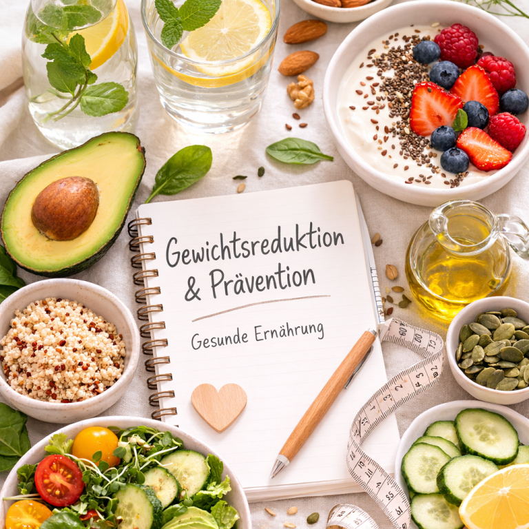 Gesunde Ernährung zur Gewichtsreduktion und Prävention; gesunde Lebensmittel