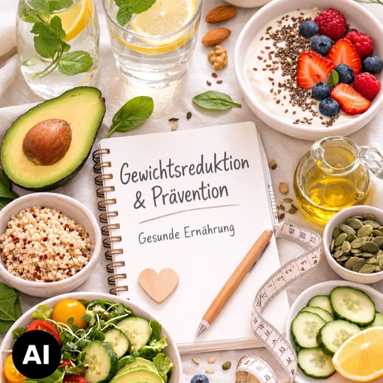 Gesunde Ernährung zur Gewichtsreduktion und Prävention; gesunde Lebensmittel